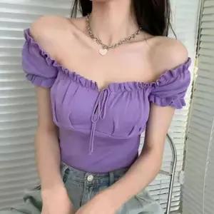 오프숄더 반팔티 셔링 슬림핏 크롭티 여름 NF-93