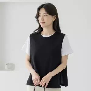 [마담4060]엄마옷 마담4060 백슬릿스판 여성 데일리 조끼 -RVE2604017-