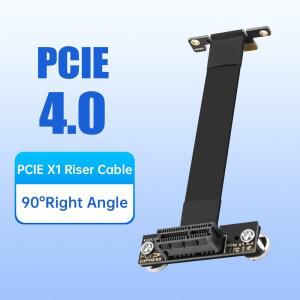 PCIE 4.0 X1 라이저 케이블 90도 ° 직각 10CM 익스프레스 연장 컨버터 마그네틱 카드 와이파이