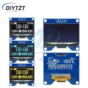 1.54 인치 4PIN 흰색 파란색 OLED 스크린 모듈 CH1116 / SSD1309 드라이브 호환 가능 TZT 인터페이스 128*6