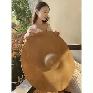 초대형 밀짚모자 바캉스(1) 챙넓은 여성 여름 라탄 버킷햇