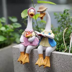 빠른 배송 커플 오리 오리장식품 2종 세트 정원 소품 장식 조각상 DD-12833 서치D2