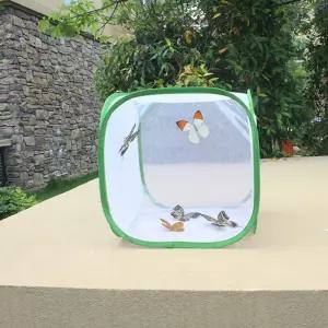망사 채집통 곤충사육 케이지 나비 접이식 30x30x30cm 하우스 파충류사육 채집 도구 곤총사육 케이스