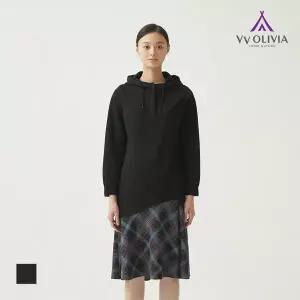 [VVOLIVIA] 체크배색 후드 원피스_VVCOAYS2151
