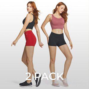 [테슬라]아티카 요가 미드웨이스트 반바지 2팩  AT-YS242