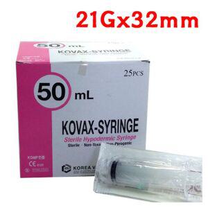한국백신 일회용주사기 50ml 21Gx32mm 25개입 X 2개