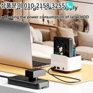 ! !듀얼 베이 HDD 도킹 스테이션 2.5/3.5인치 SSD USB 3.0 원클릭 오프라인 복제 SATA