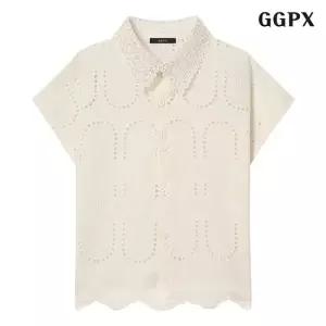 [GGPX]플라워 카라 블라우스 (GPBBA055D)
