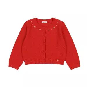 [롯데백화점]아가방 로빈넬니트가디건(IVORY,RED) 01R521451