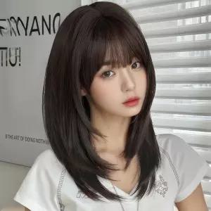 키라비 가발 여성 통가발 스트레이트 긴머리 50cm KPE0458
