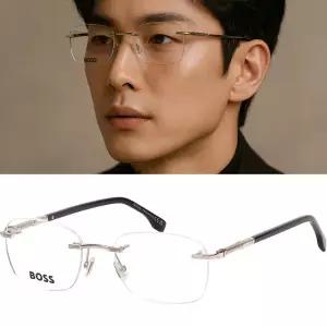 휴고 보스 안경테 BOSS1551C RHL 무테 스퀘어 명품 미니멀 패션