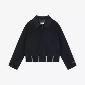 [베스띠벨리]울혼방 집업 숏 코트 BLHRX2649 BK