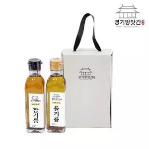 경기방앗간 국산 참기름 들기름 세트 180mlX2(햇통깨100% 선물세트)