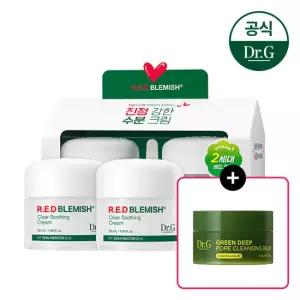닥터지 레드 블레미쉬 클리어 수딩 크림 50ml 듀오 기프트 세트 (Jar) (증)그린 딥 포어 클렌징 밤 8ml
