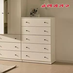 [라자가구] 더모어 빅수납 다용도 옷 서랍장 5단 800