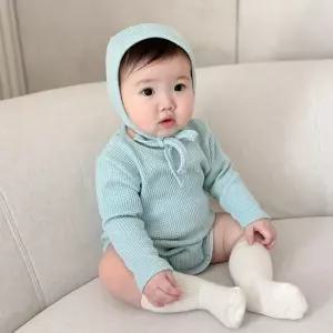 버터 와플 슈트 (보넷세트) PP 돌백일 남여자아기 옷