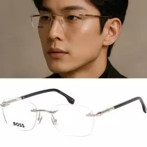 휴고  안경테 BOSS1551C RHL 무테 스퀘어 명품 미니멀 패션