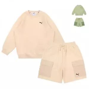 PUMA 키즈 스포츠 그래픽 맨투맨 세트 PK51OS309