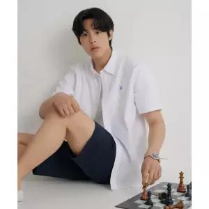 매장정품 빈폴 BEANPOLE MEN 옥스포드 반소매 셔츠 화이트 BC6365C111 250413
