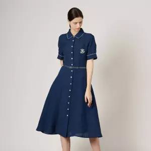 BCBG 린넨 베이직 원피스 B4M3O604