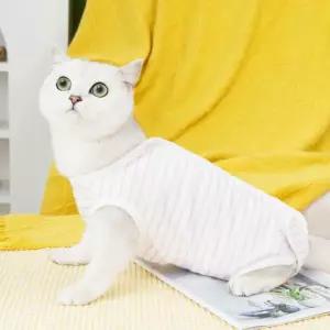수술복 고양이 옷 중성화복 BNC-C02 산후복 스트라이프 ZWFFMZS7
