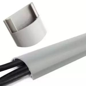 반달형 전선몰딩 회색 대형 1M 전선 쫄대 케이블 정리
