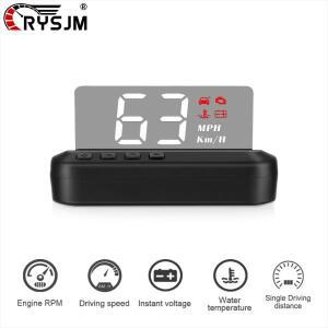 C100 OBD2 헤드업 디스플레이 자동차 HUD 액세서리 속도계 수온 전압 프로젝터 과속 경보 기능 포함 차량용