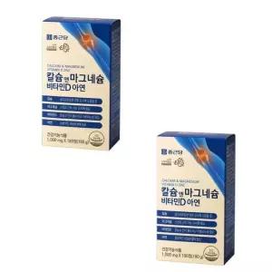 [종근당건강] 칼슘 앤 마그네슘 비타민D 아연 1000mg 180정 2개