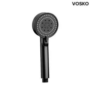 샤워헤드 경량 블랙 욕실 절수 수압조절 공기분사 샤워기 보스코 5단 V-122