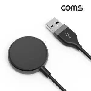 Coms G POWER 삼성 갤럭시 워치 무선 충전기 Black무선워치충전기 워치충전패드