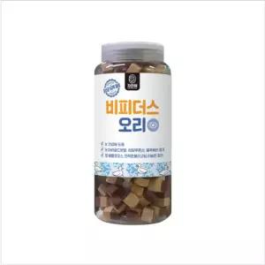 자연애 보틀 유산균 장+눈 트릿 오리 500g강아지 간식 훈련 칭찬 견간식