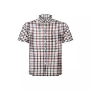 닥스셔츠 DAKSSHIRTS 울혼방 미디움체크 캐주얼 반팔셔츠 DLS1SHCS140I1