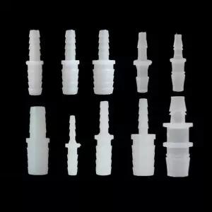 2개입 3mm 4mm 5mm 6mm 8mm 9mm 10mm 11mm 12mm 호스 바브 양방향 플라스틱 커넥터 파이프 피팅 리듀서 어
