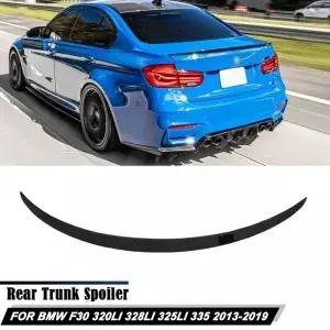 BMW 3 시리즈 액세서리에 적합 F30 320i 328i 335i 트렁크 스포일러 2013-2019 광택 블랙 윙 립