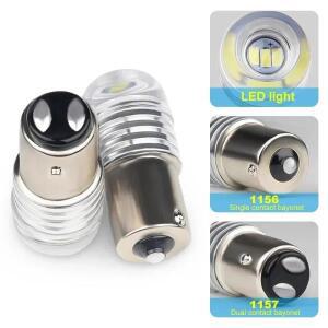 1개 1157 BAY15D P21/5W 스트로브 점멸 LED 프로젝터 램프 전구 자동차 테일 브레이크 등 방향지시등 폭등