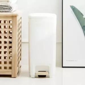 휴지통 20L 페달 사각 SE 블랑크 분리수거 청소용품