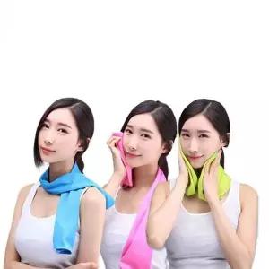 쿨타올 쿨링 수건 여름 헬스 땀수건 핑크
