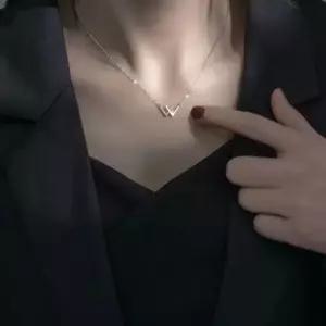 여성목걸이 925 더블유 시그니처 목걸이 큐빅 실버목걸이 실버