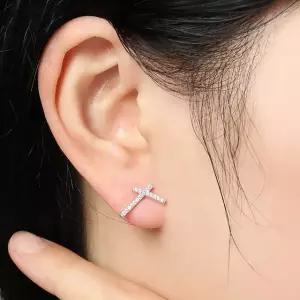 귀걸이 은귀걸이 귀이어링 여자친구선물 침귀걸이 백금귀걸이 큐빅 귀찌