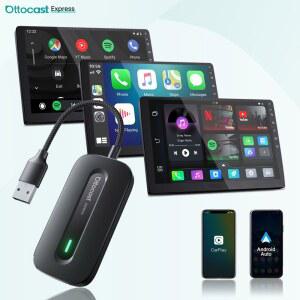 카플레이 네비게이션 carplay 오토캐스트 플레이2비디오 익스프레스 AI 박스 무선 카플레이 안드로이드 오토 어댑터 유튜브 넷플릭스 IPTV 비디오 박스 내장 98프로 차량용