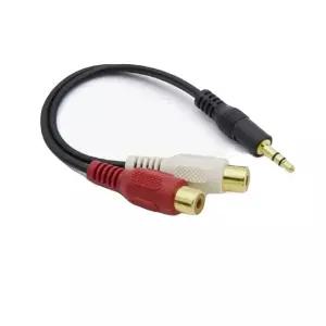 스테레오 RCA 2선 케이블 3극 AUX Stereo 3.5 AV9677