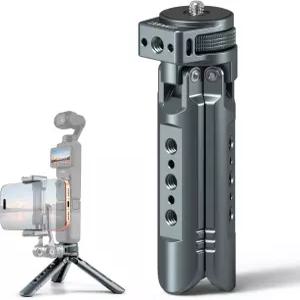 LEAPLIEXT 미니 메탈 삼각대 컴팩트 카메라 그립 DJI Osmo Pocket 4 및 Insta360 Luna Ultra 호환