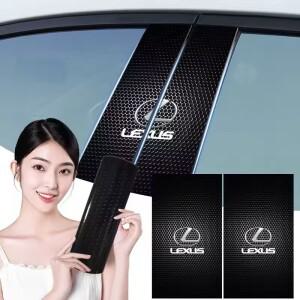 자동차 스티커 B-필러 센터 컬럼 장식 커버 데칼 Lexus RX330 IS250 Ct200h ES300h 용 액세서리