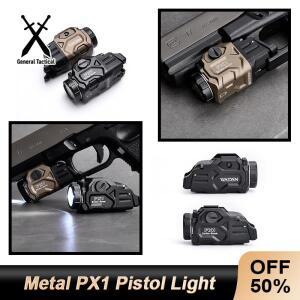 WADSN 전술 금속 PX1 권총 라이트 글록 17 G18 G19 장착형 20mm 피카티니 레일 800루멘 사냥용 에어소프트