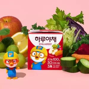 [내일도착]하루야채 유기농 사과당근 140mlx24