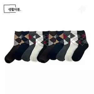 남성을 위한 아가일 패턴 정장용 캐주얼 겸용 중목 면 양말 세트 사계절 데일리