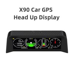X90 GPS 속도계 다기능 디지털 HUD 헤드 업 디스플레이 고도계 나침반 MPH KM/H 경사 경사계 스마트 나침반