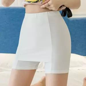 여성 심리스 속바지 Y존 커버 스커트 비침 방지 속치마 흰색 XL