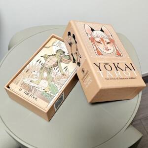 요괴 타로 데크 78 PCS 카드 일본제품 민속에 뿌리 127cm 350GSM 양각 카드지에 인쇄 견고한 상자에 포장