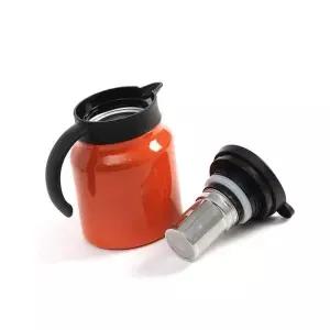 [제이큐]온도표시 보온주전자 900ml 오렌지 사무실물병 보냉물병 소형주전자